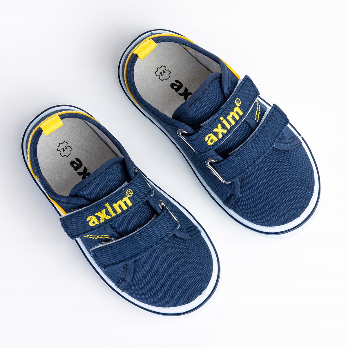 Tenisówki trampki dziecięce wkł. skóra lekkie Axim Materiał tkanina