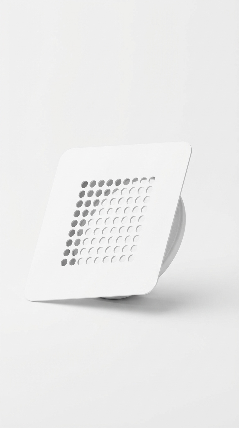 Ventilační mřížka kovová fi 150 180x180 Bílá
