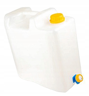 POJEMNIK NA WODĘ PITNĄ Z ZAWOREM I KRANEM 15L R1G17