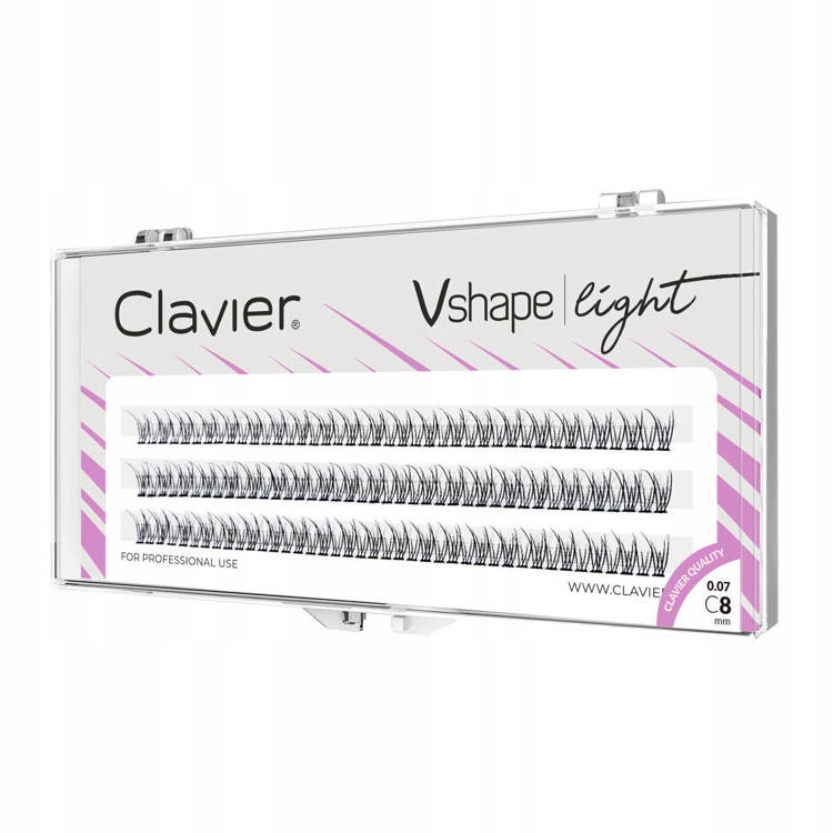 

Clavier Kępki Rzęs Vshape Light – 8mm