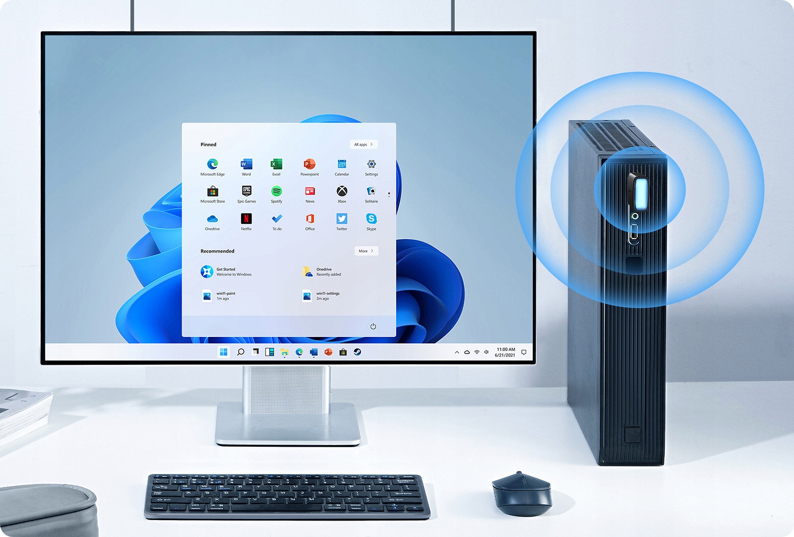 BASEUS ADAPTER KARTA SIECIOWA WIFI USB DO LAPTOPA ZEWNĘTRZNA 2.4GHz 650Mbps Interfejs USB
