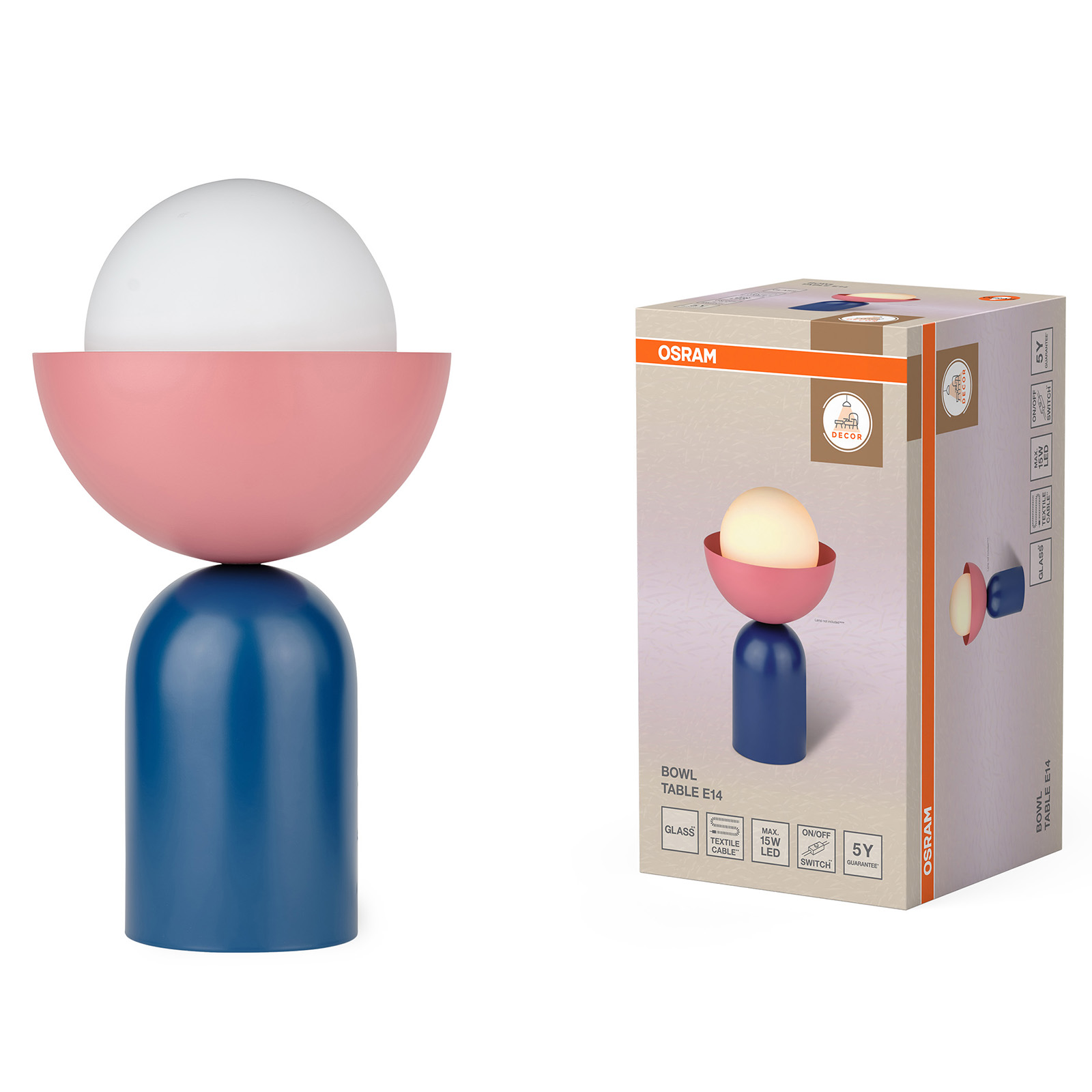 Stolová lampa Dekoratívne svietidlo E14 Decor Bowl Table Osram
