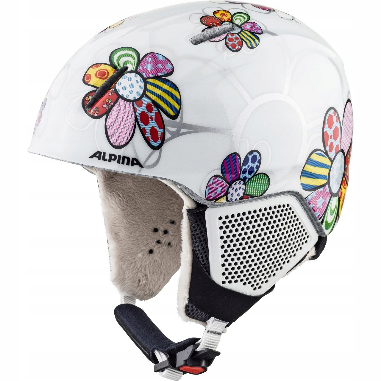 Dětská lyžařská přilba Alpina Carat LX Patchwork Flower Xs 46-48 cm