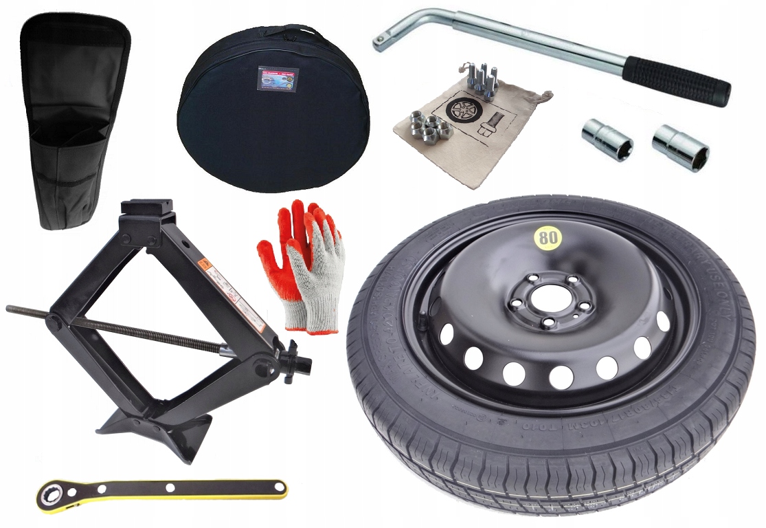 nowe KOŁO DOJAZDOWE R17 MERCEDES C W204 (2007-2014) + ZESTAW