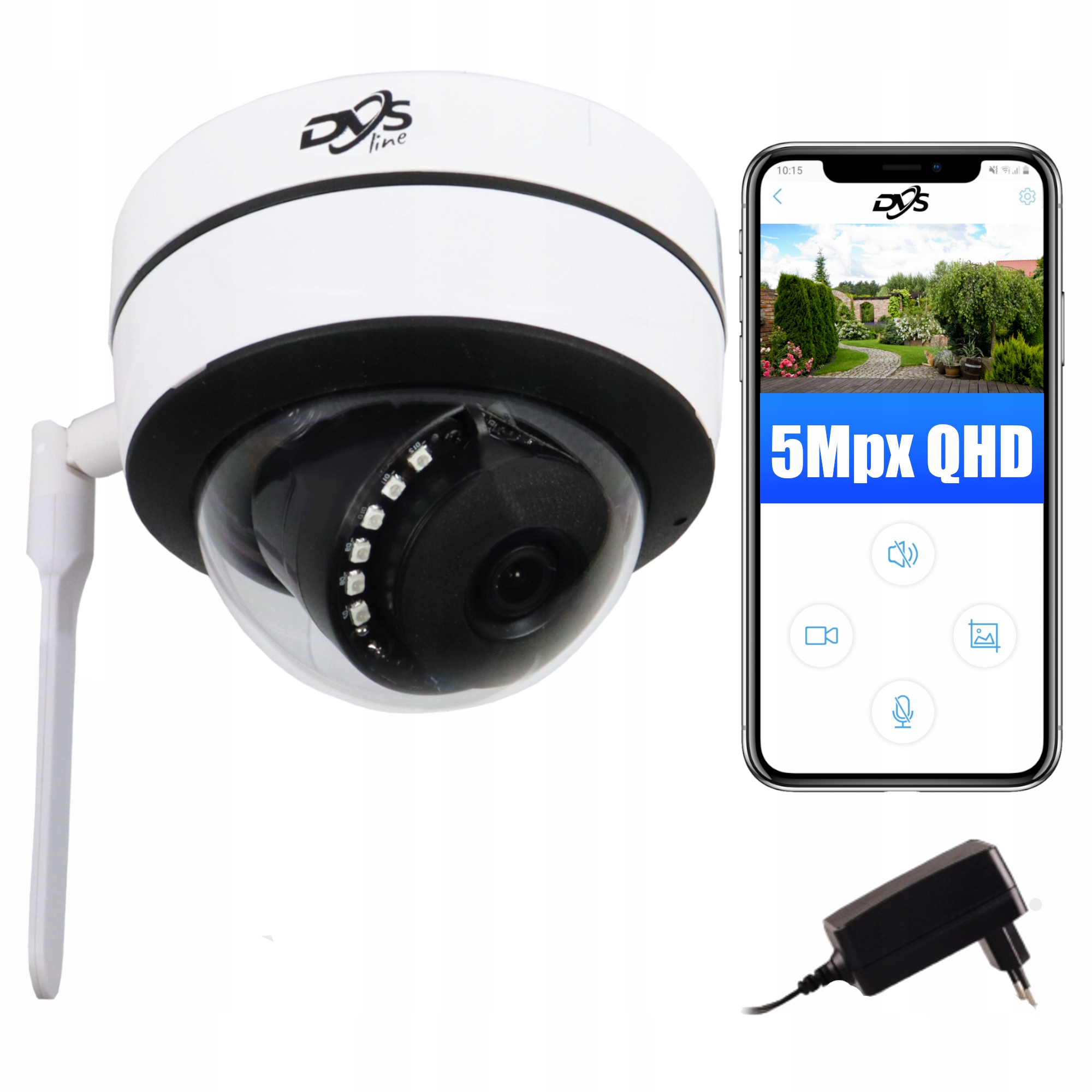 

Bezprzewodowa Kamera Kopułkowa Ip WiFi 5Mpx 4xZOOM
