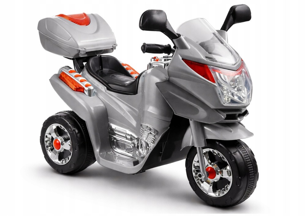 dla dziecka srebrny motocykl elektryczny 6V z akumulatorem żelowym