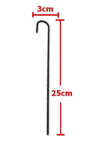

Szpilka metalowa do włókniny J 25cm czarna 100szt.