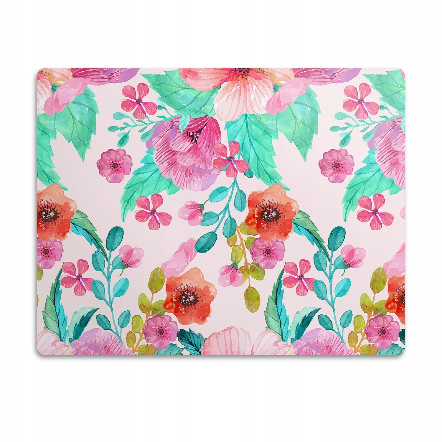 Levně Podložka pod misky pro psa kočku Květinky 90x60