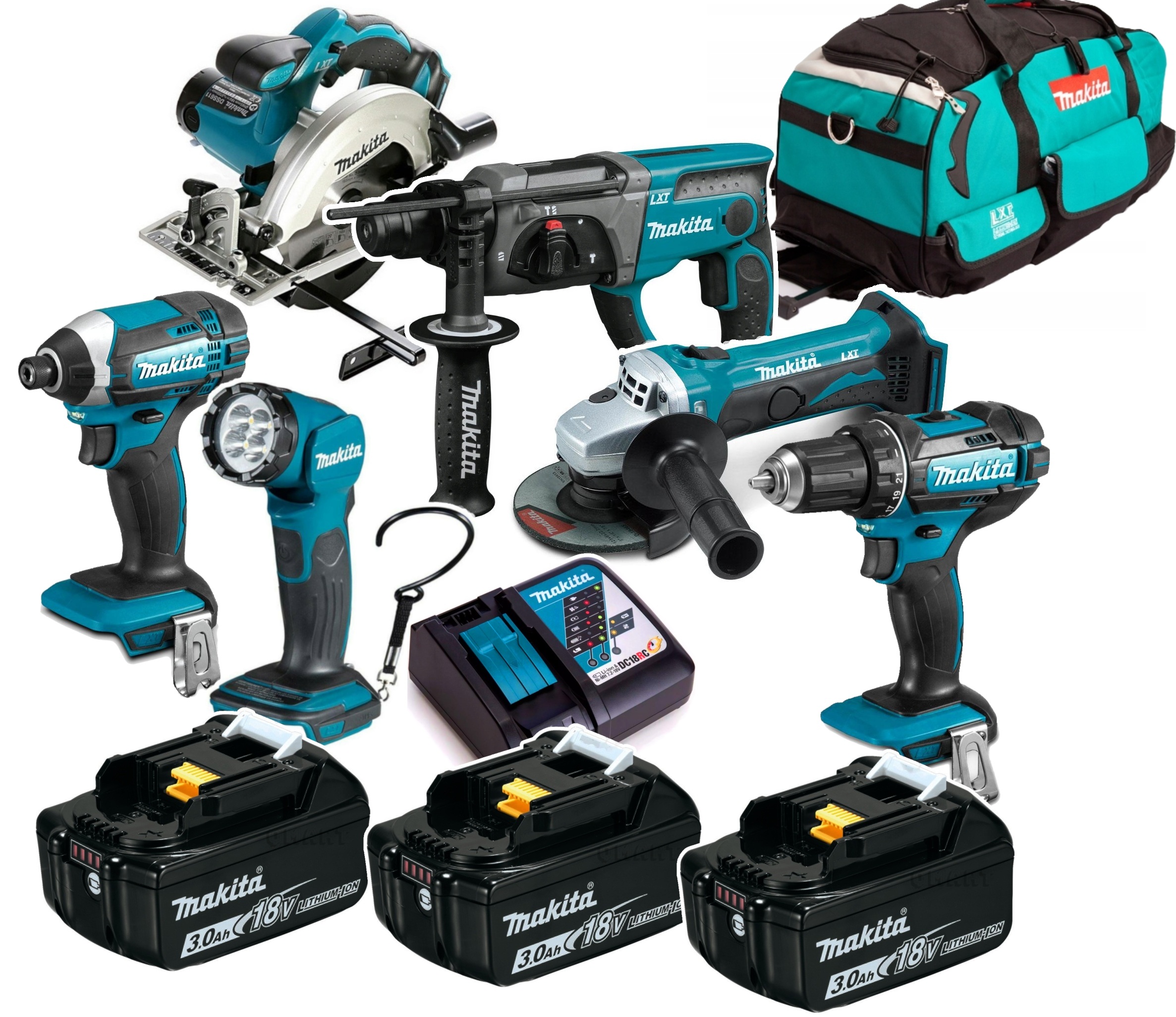 Makita DLX6068PF akumulatorowy zestaw Combo 18V Lxt 3X3AH