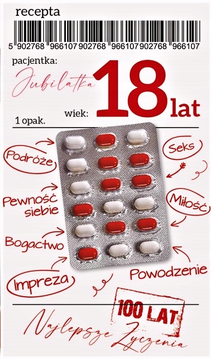 

Śmieszna Kartka 18 Urodziny dla Kobiety
