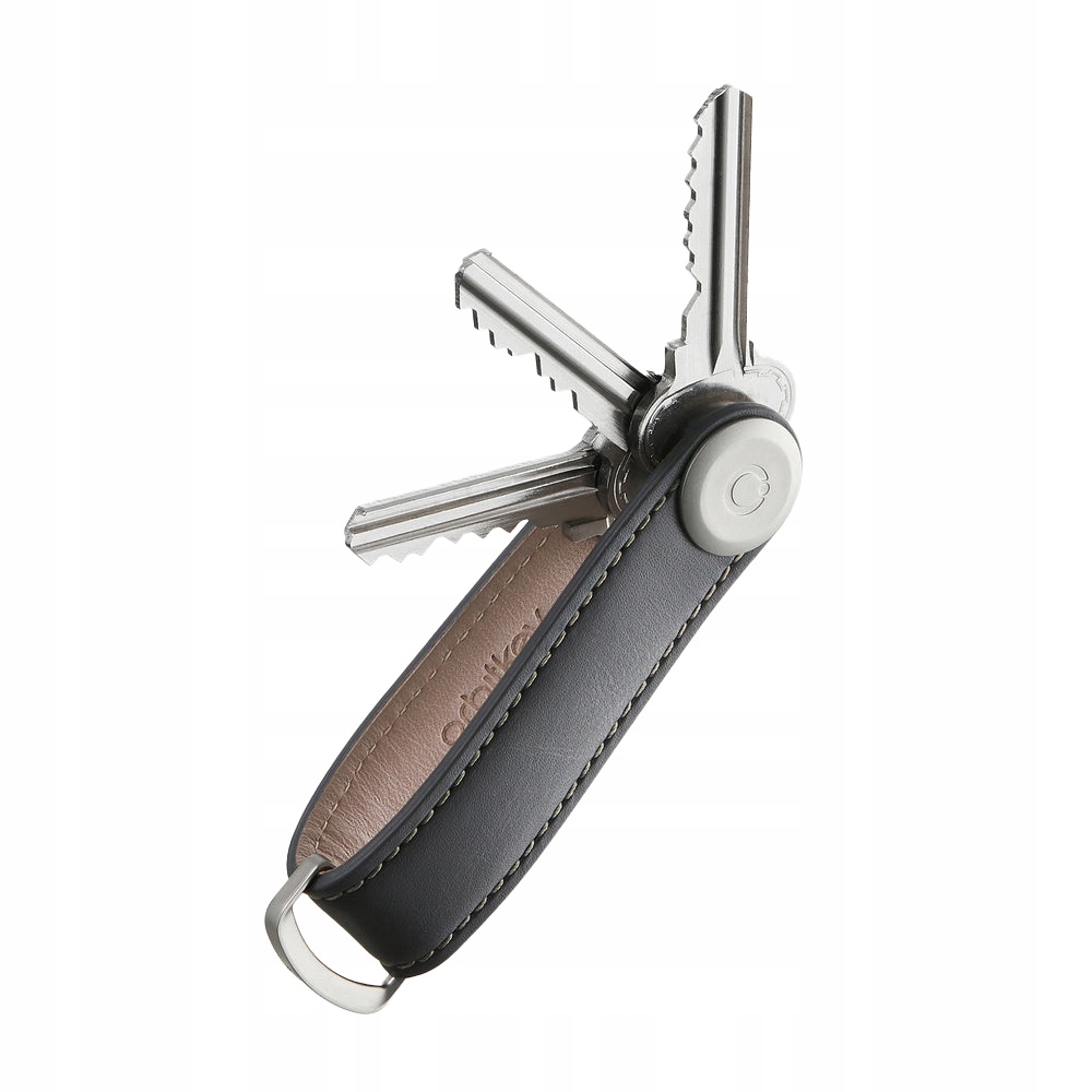 OrbitKey Organizer Pouzdro na klíče Kožené Charcoal s šedým potiskem