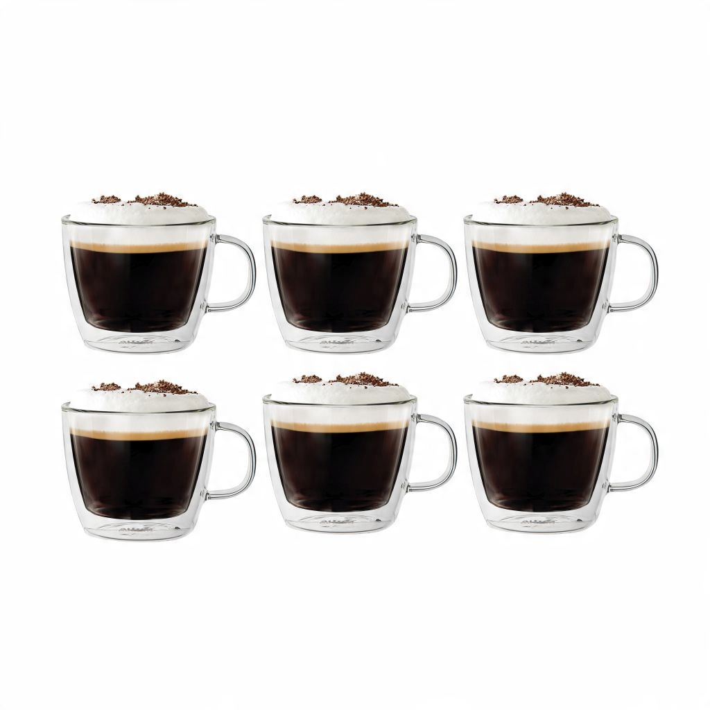 

Szklanki Termiczne 420ML Do Kawy Latte Zestaw 6SZT