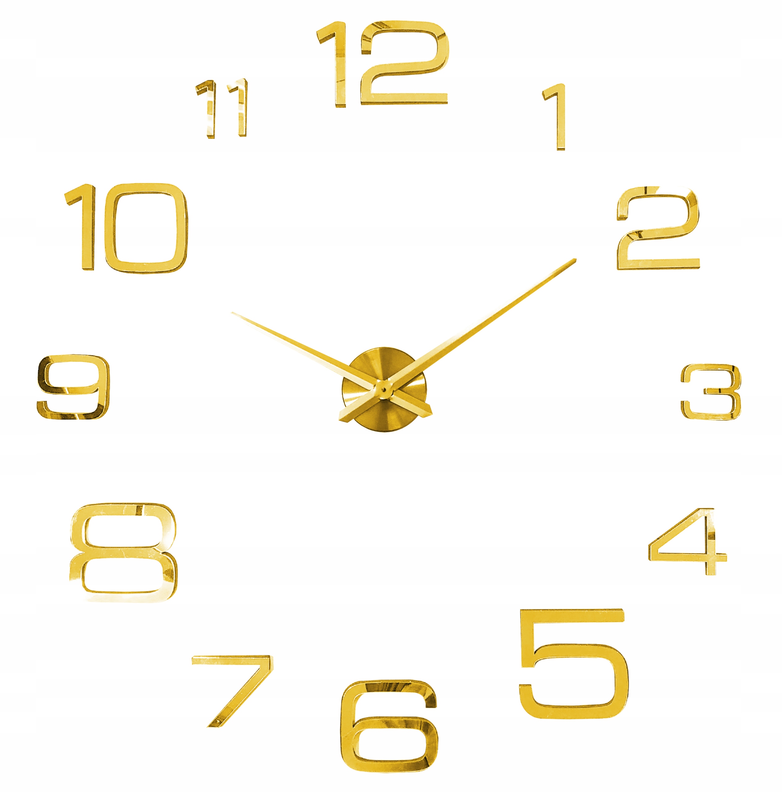 

Zegar Ścienny 3D Lustrzany naklejany na ścianę XXL