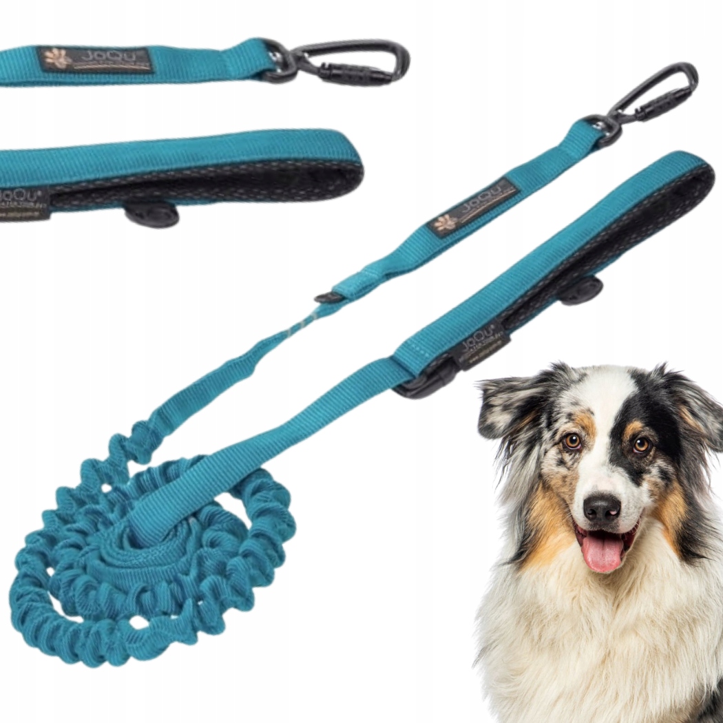 Levně Vodítko S Tlumičem JoQu Ultra Strong Runners Turkusová