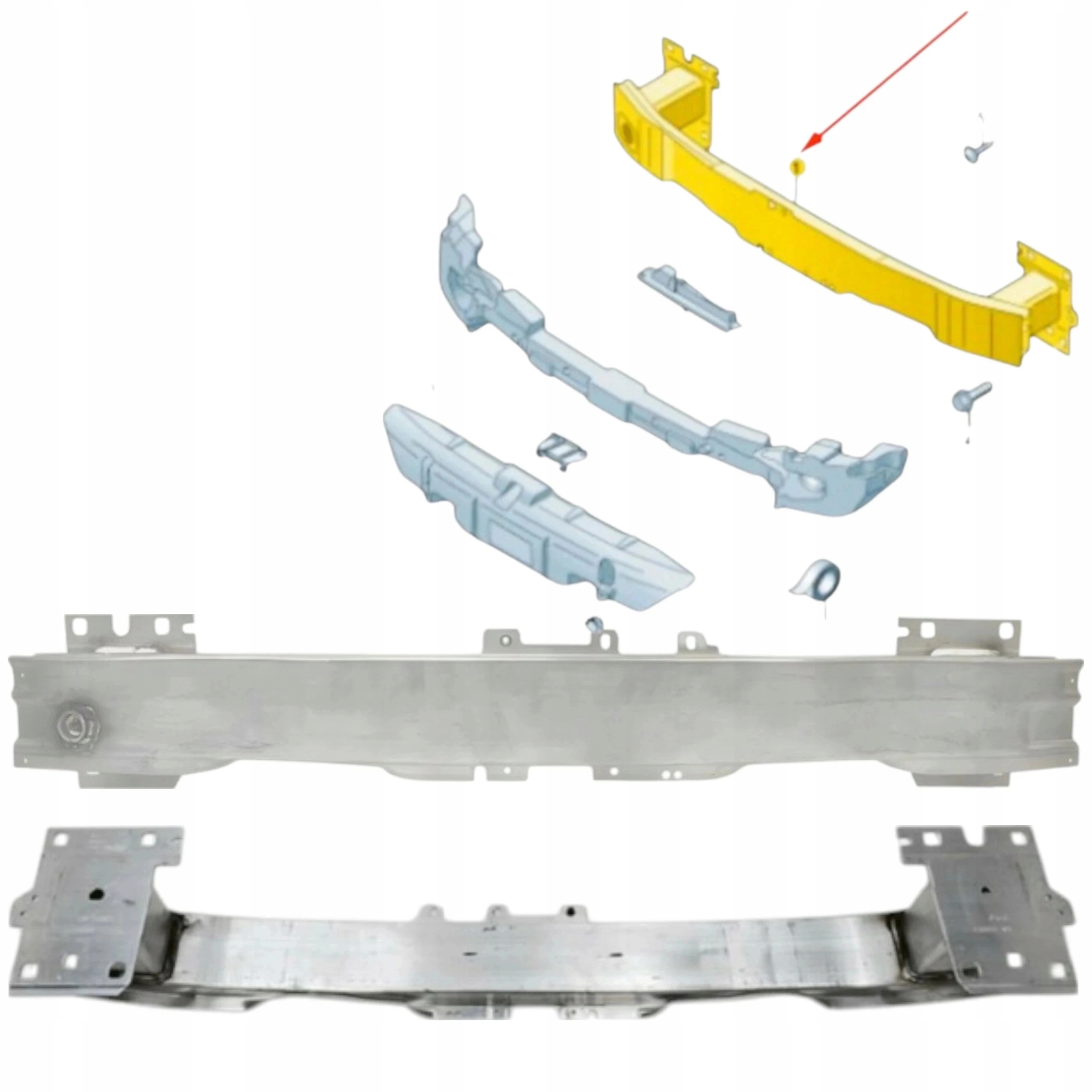 Belka zesílení Nárazníku přední Aluminium 8V480710911 Audi A3 8V 2016-2019