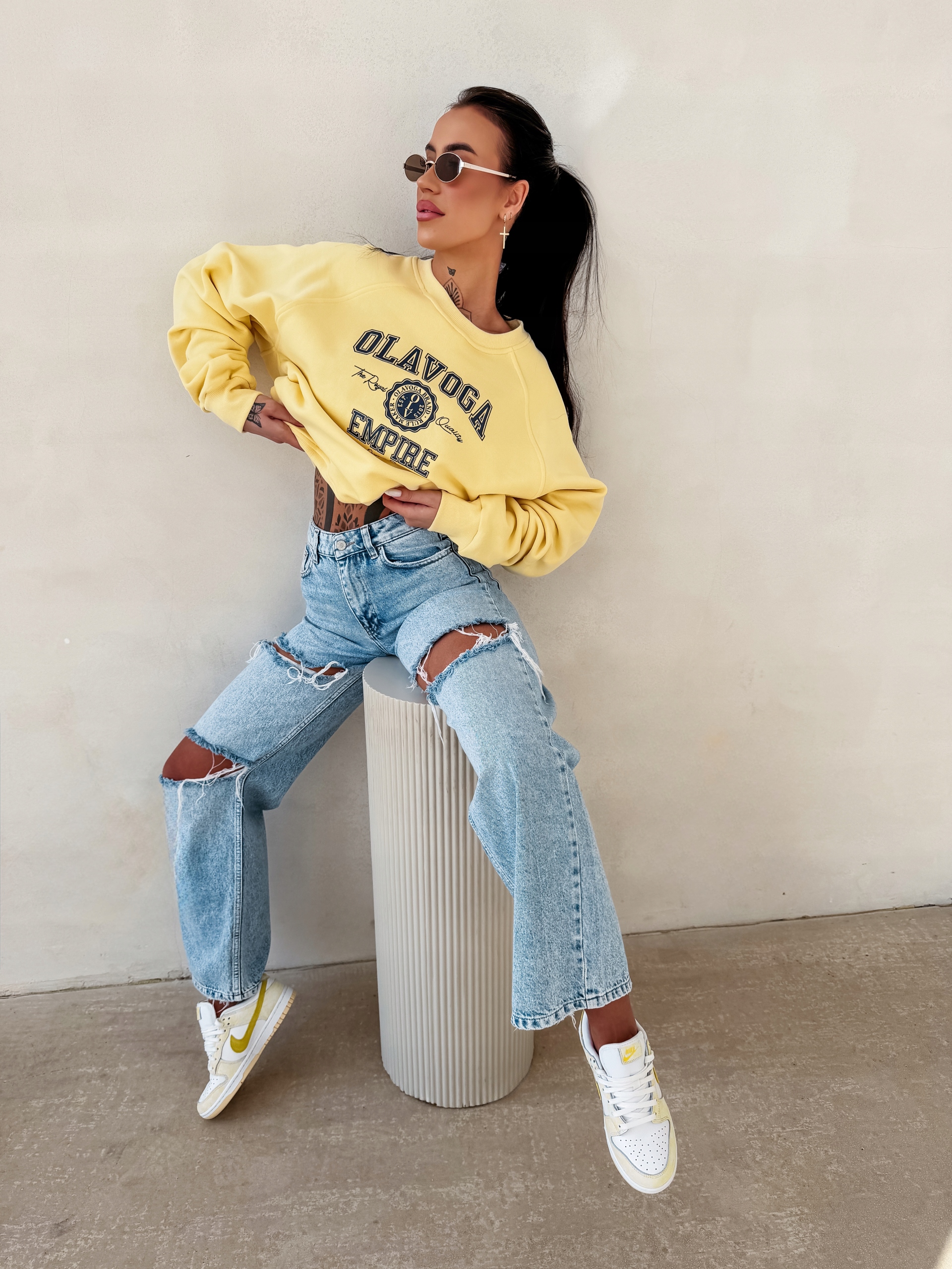 Mikina Amaris Olavoga Žlutá Univerzální