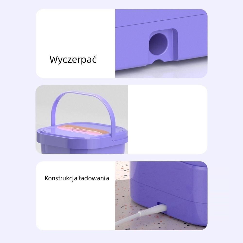 Mini przenośna składana pralka Maksymalna prędkość wirowania (obr./min) 1000