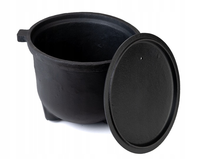 KOCIOŁEK ŻELIWNY GARNEK MYŚLIWSKI WĘGIERSKI PIECZONKI 8L NA OGNISKO GRILL Stan opakowania oryginalne