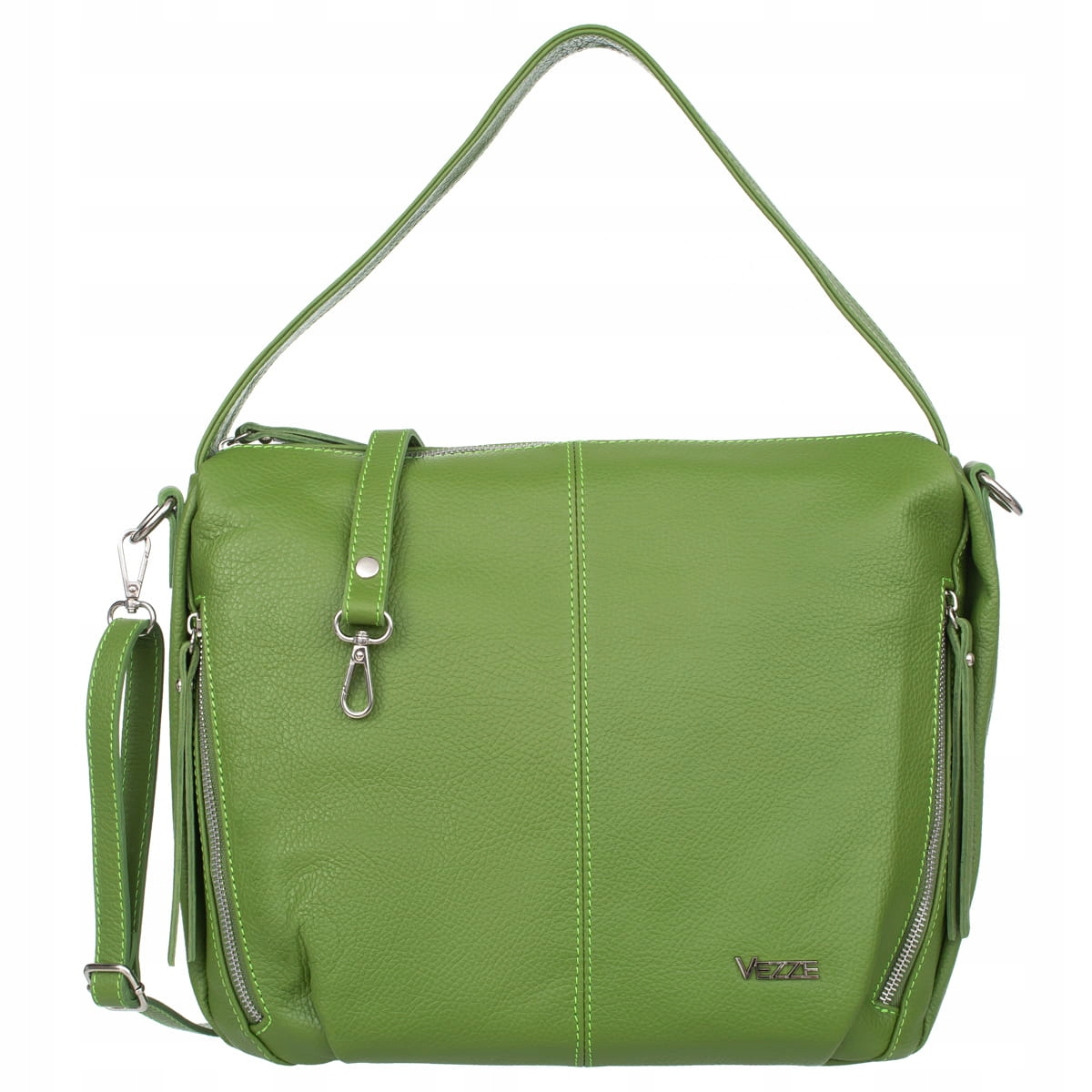 Kožená kabelka Vezze Conta Zelená