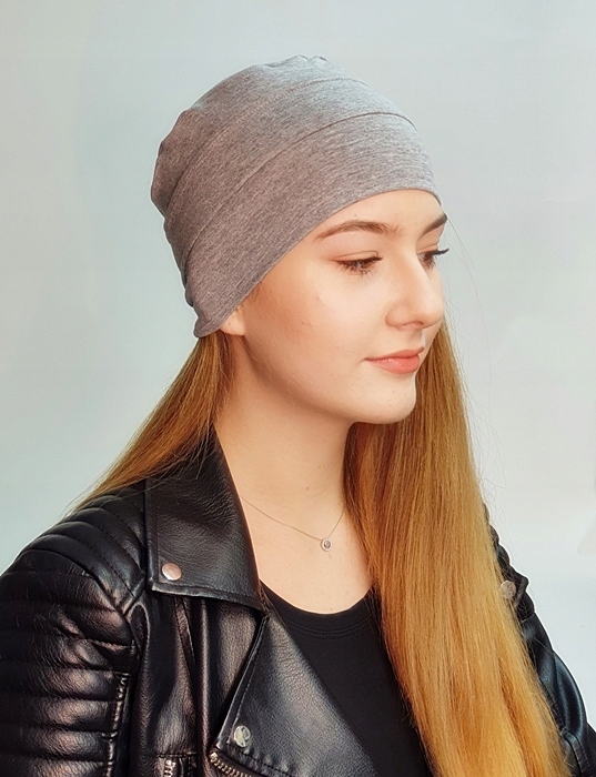 Czapka Celestyna metal turban z wiskozy sportowy także po chemioterapii Marka Eva Design