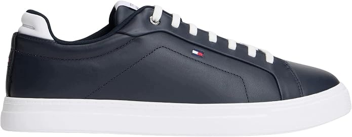 Boty Tommy Hilfiger Icon Court Light Tmavě modré kožené tenisky 40