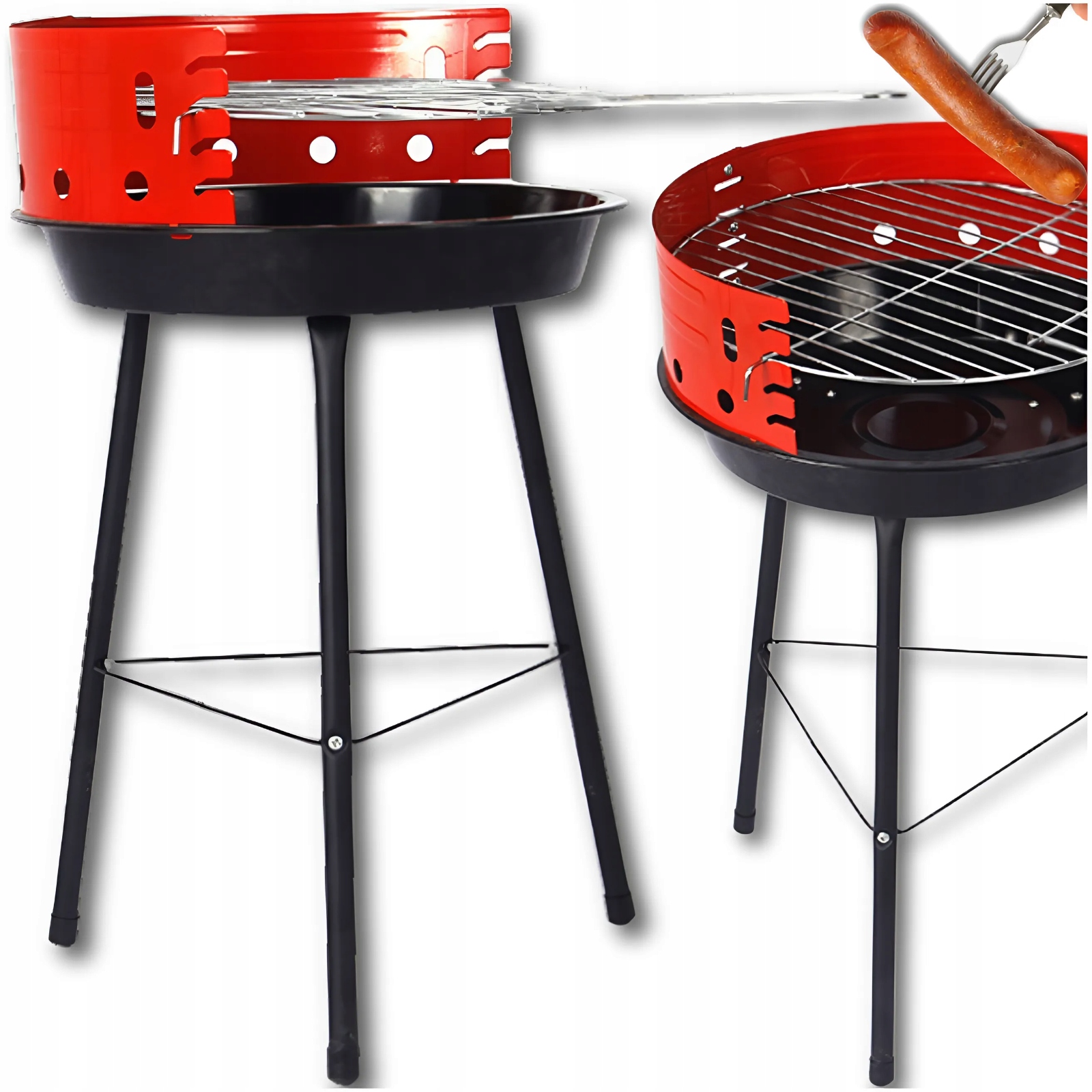 GRILL OGRODOWY WĘGLOWY DO OGRODU TARASU NA WĘGIEL SKŁADANY 35CM + RUSZT EAN (GTIN) 5908283126996