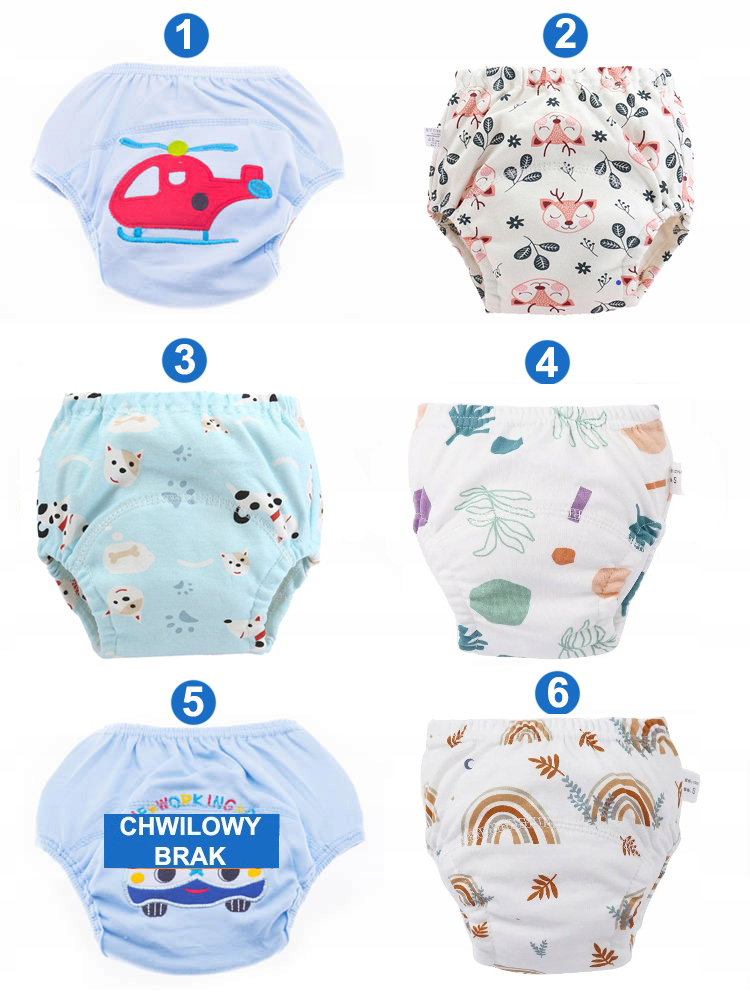 3 X MAJTKI PIELUCHY TRENINGOWE + 3 X WKŁADY DO PIELUCH TRENINGOWYCH PIAMBO Marka Piambo