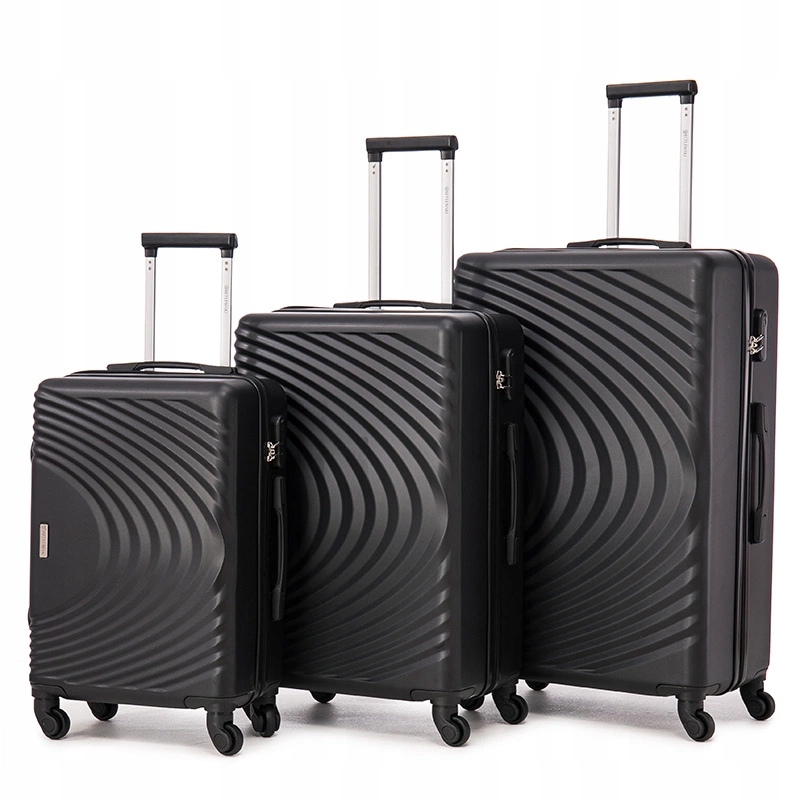 Zestaw 3 walizek BELTEWSKI SINOPE czarne BWA-055 3 Marka Betlewski