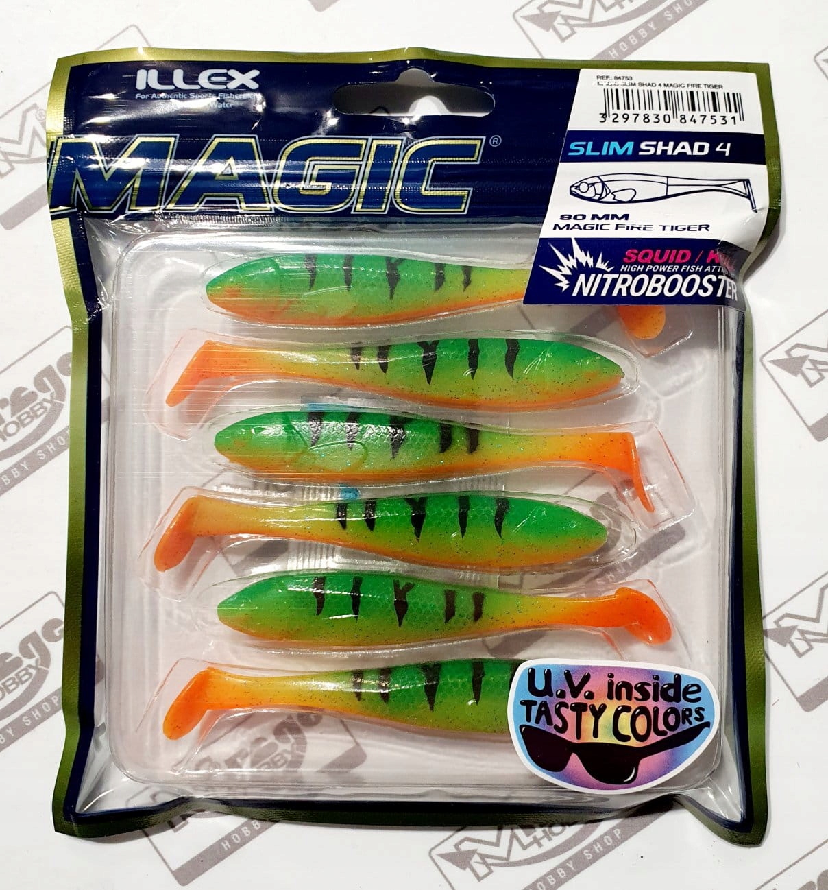 Guma Illex Magic Slim Shad 4 (8cm) Magic Fire Ti