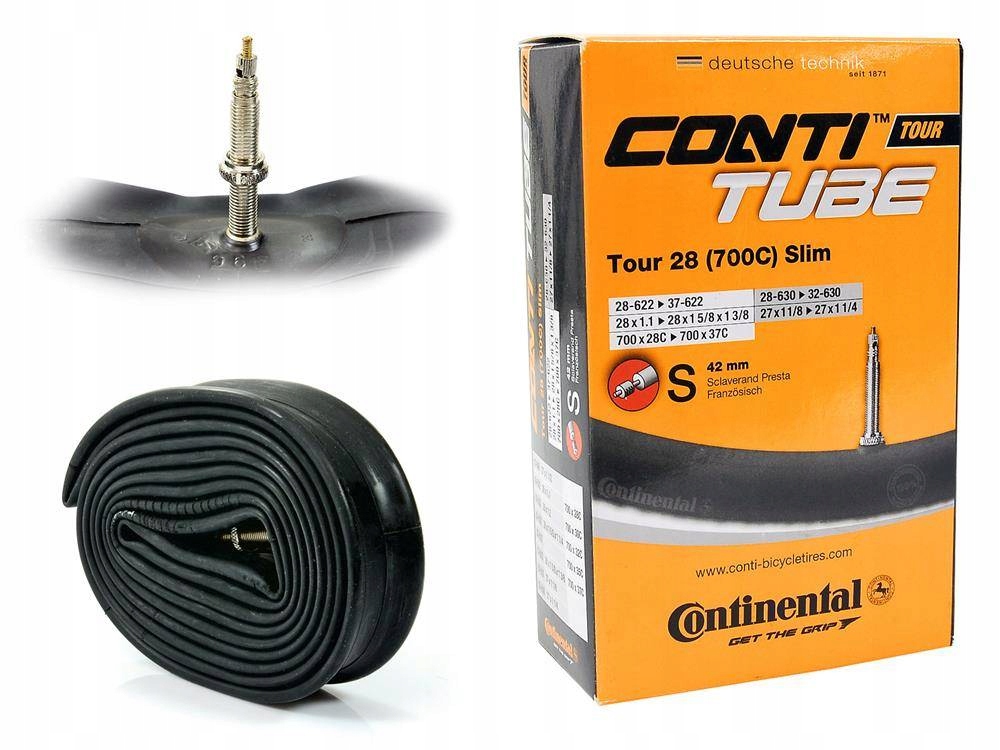 

Dętka Continental Tour 28''x 1,1-1,45 presta 42 mm