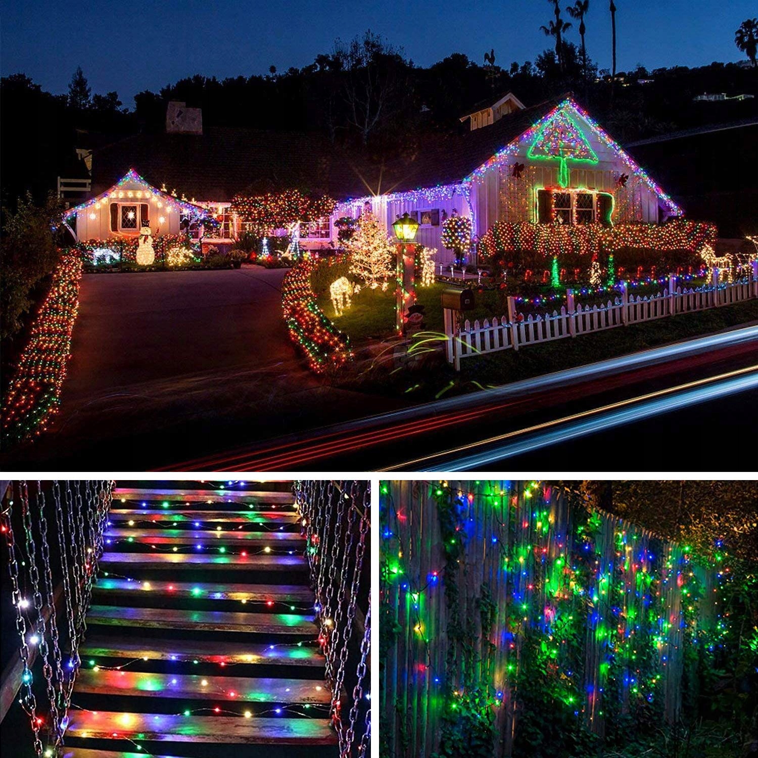 OREUNIK Solarna Girlanda 2x12M 240LED Wodoodporna Ciepła Biała Do Ogrodu — miniatura 6