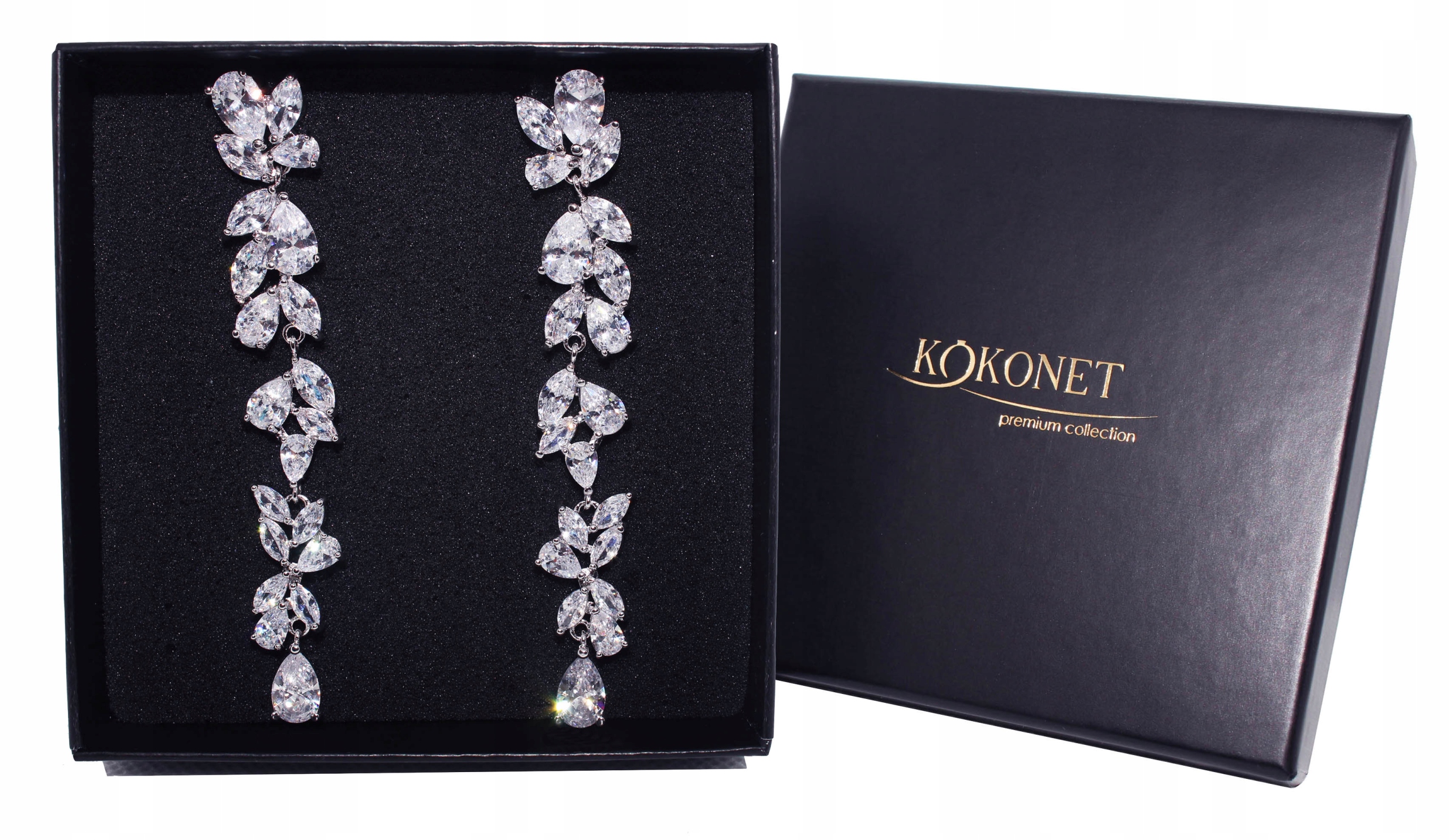 Náušnice dlouhé Svatební stříbrné rustic Boho visací