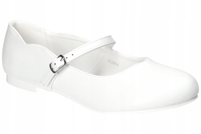 AMERICAN CLUB KOM64 BUTY KOMUNIJNE BALERINKI BUTY GALOWE PANTOFLE BIAŁE 37