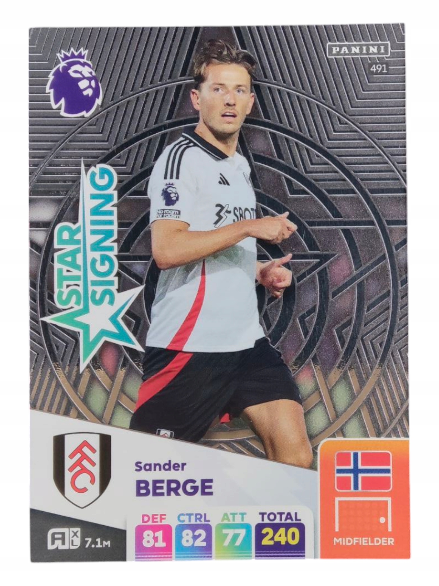 Panini Premier League 2025 Star Signing 491 Sander Berge Fulham