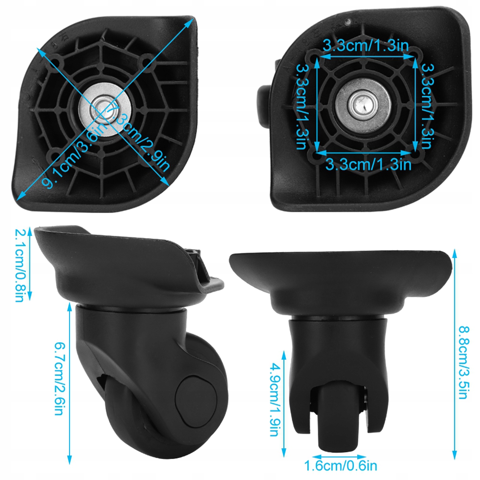 2X KÓŁKO DO WALIZKI ODPORNE NA CIŚNIENIE A18 Model inna