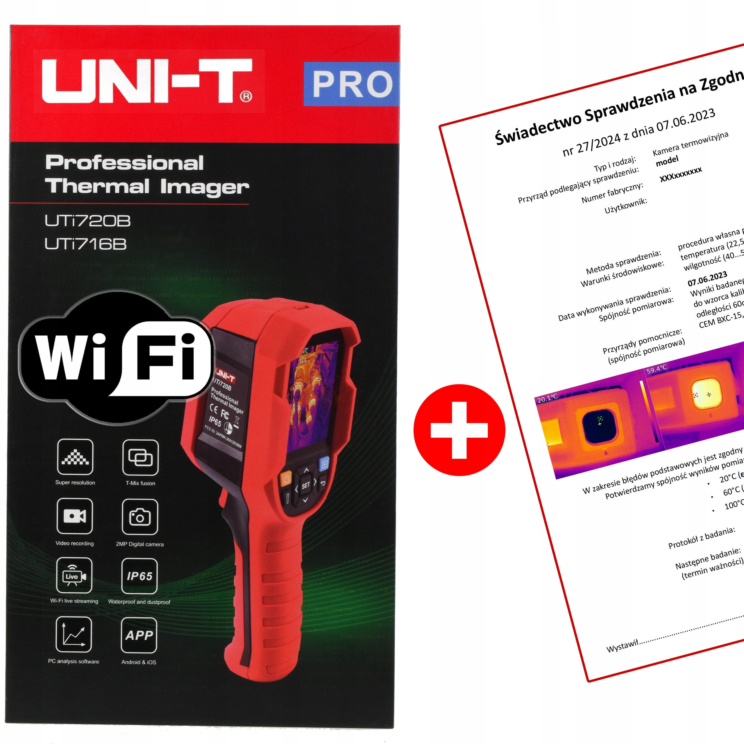 Termovizní kamera UTI720B jako UTI260B Uni-t nový Model 2026 s Wifi