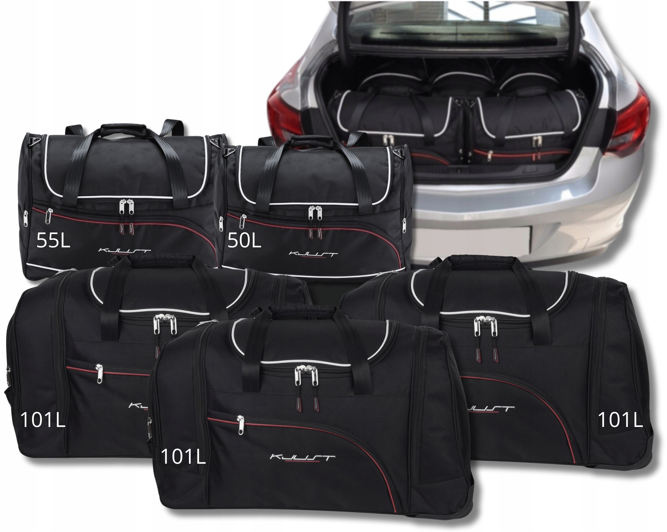 Sada tašiek Kjust do batožinového priestoru Opel Astra Limousine 2012-2019 5 ks
