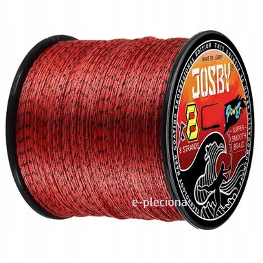 Plecionka Josby X8 500m 0,42 czerwona kamuflaż 8 splotowa na suma halibuta