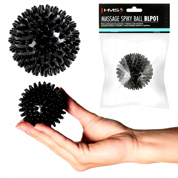 PIŁKA FITNESS DO MASAŻU JEŻYK KOLCE 6 CM HMS MOCNA