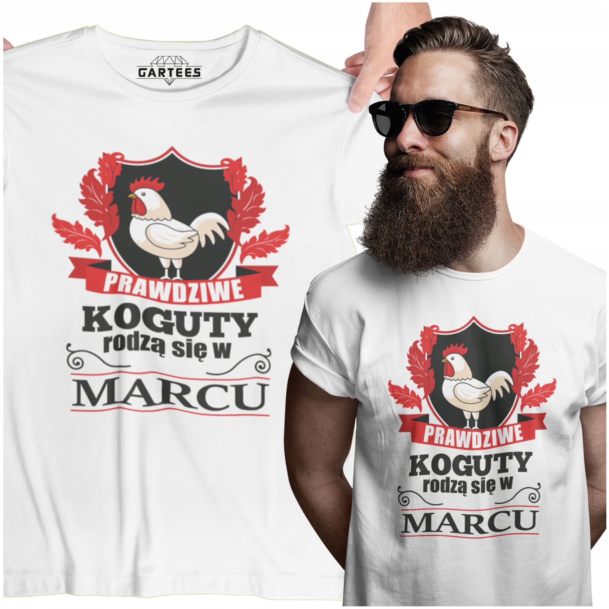 

Koszulka Zabawny Prezent Na Urodziny Koguty Marca