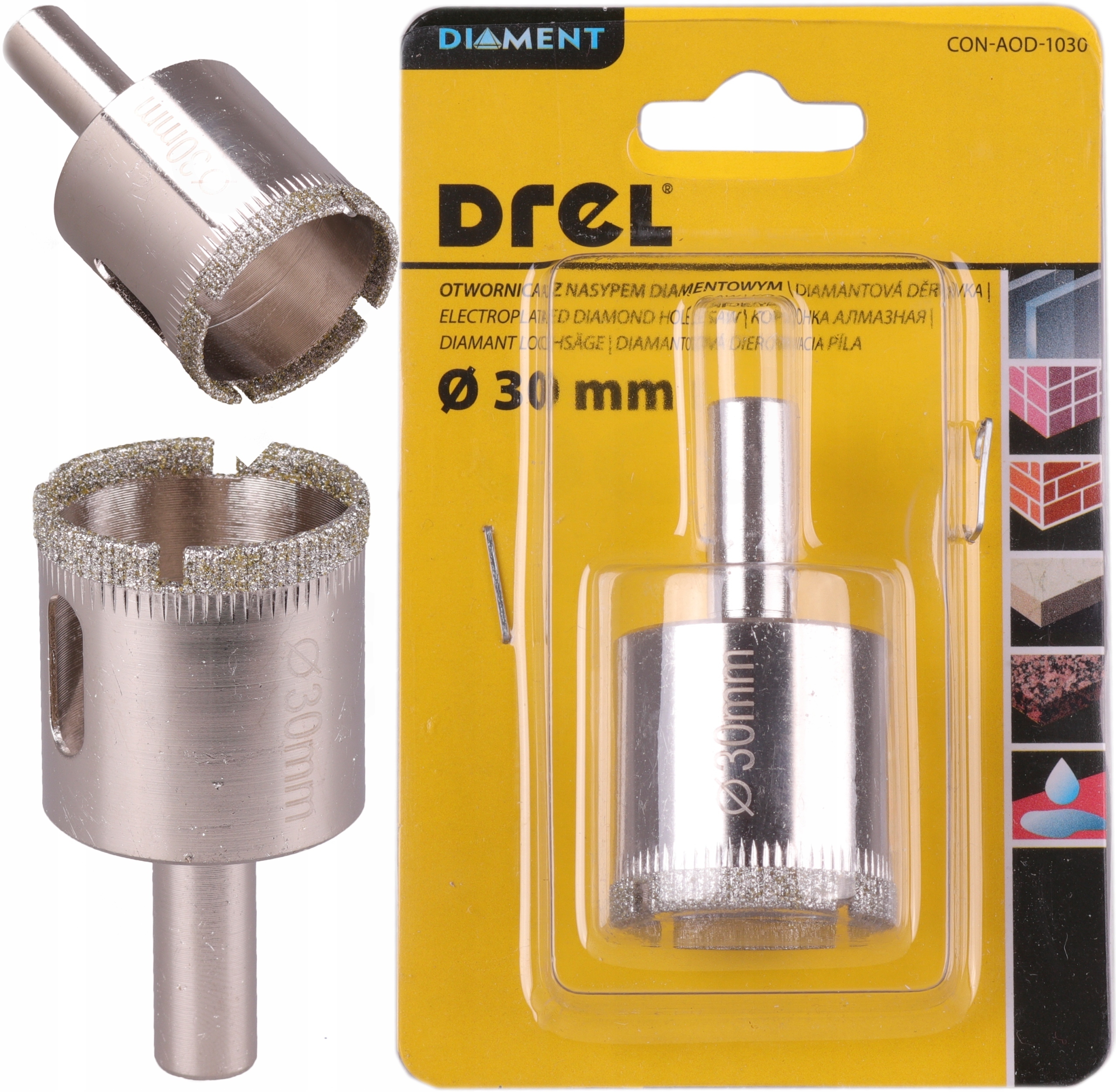 WIERTŁO DIAMENTOWE 30MM OTWORNICA DO GRESU CERAMIK