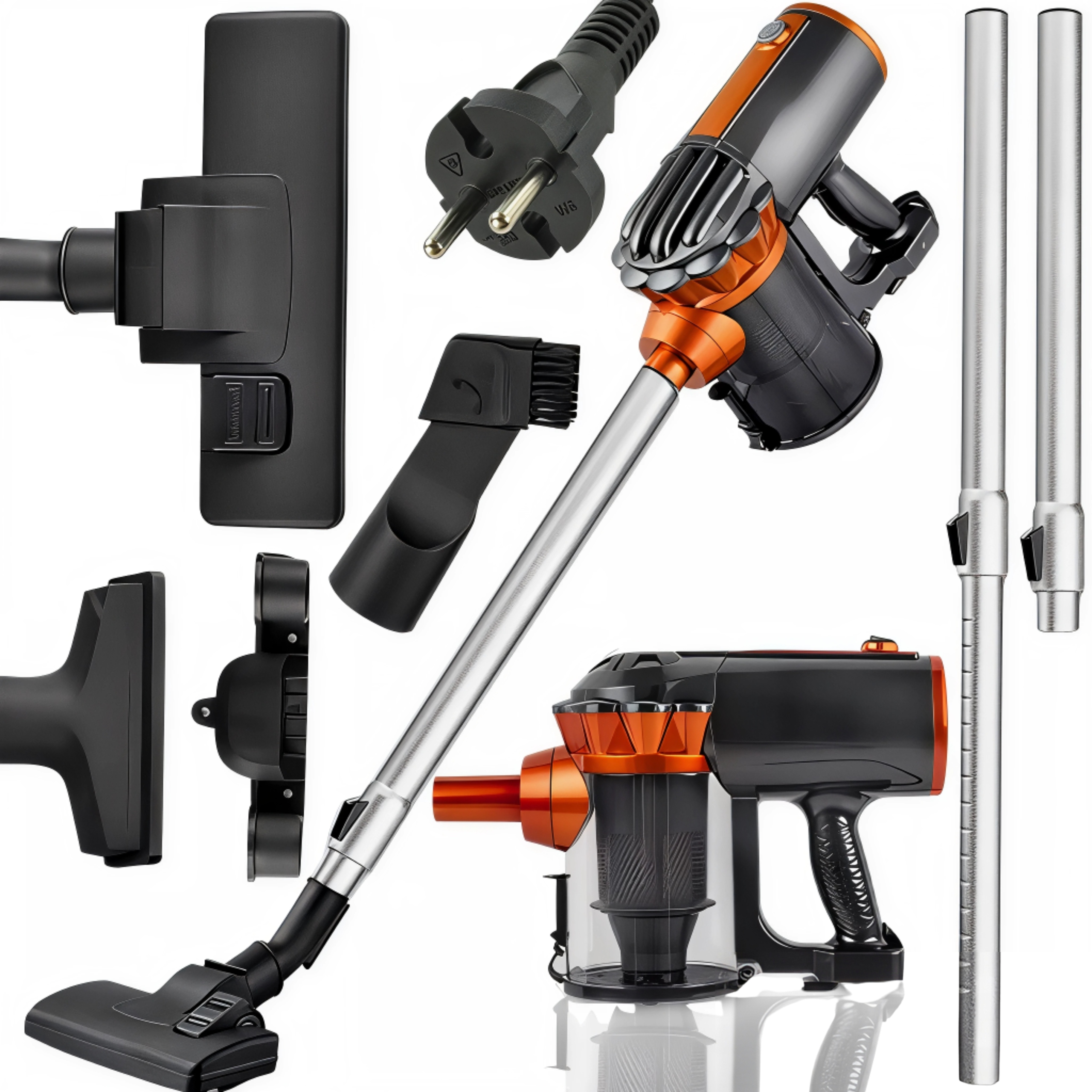 Odkurzacz Pionowy Ręczny Cyklonowy Bezworkowy Mocny 650W 5W1 Poręczny 5M