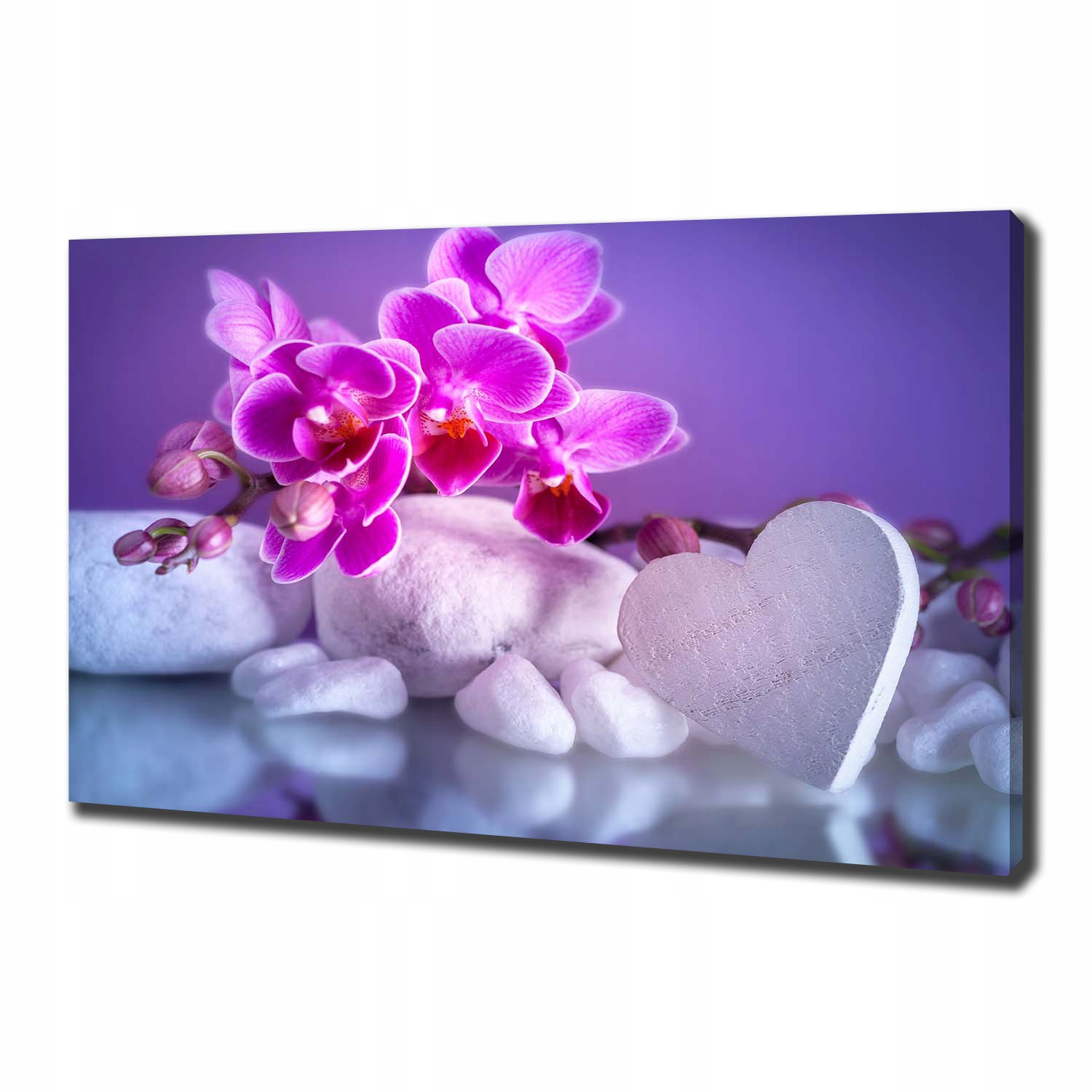

Foto obraz na płótnie Orchidea i serce 100x70 cm