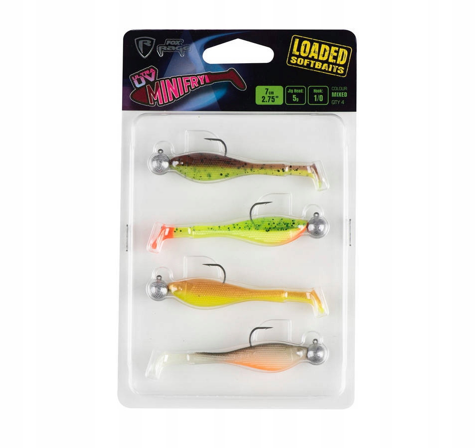 Zestaw 4 Gum Fox Rage Mini Fry Uv 7cm 5g
