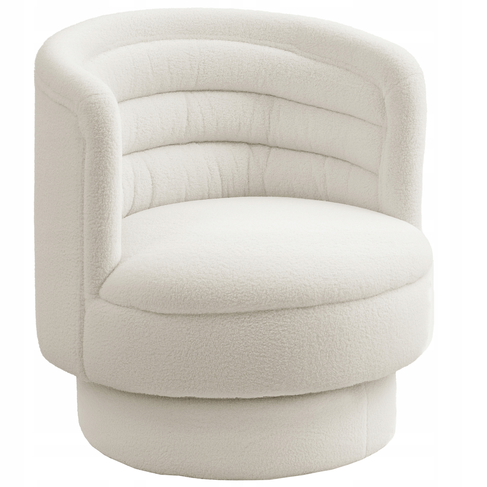 Homcom Otočné Kreslo 360 Sherpa Baranek Krémová 25 cm