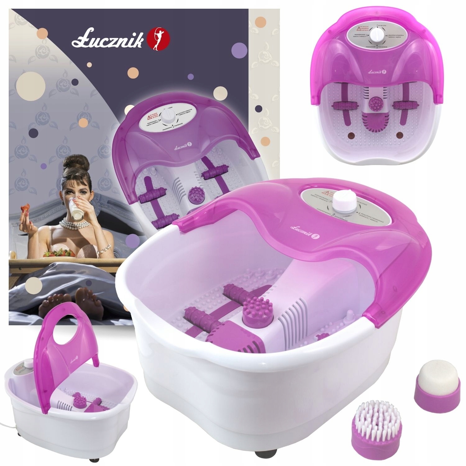 Masażer do stóp hydromasażer stóp Łucznik podczerwień podgrzewanie 450W
