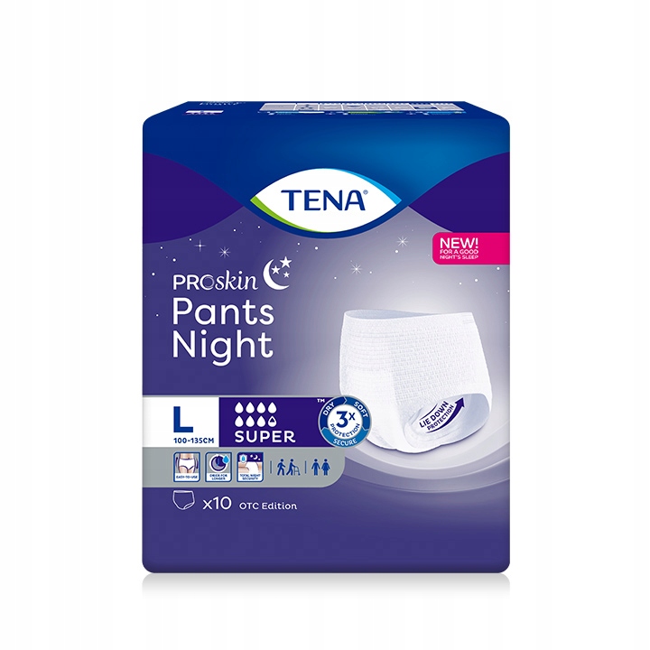 

Majtki nocne Tena Pants Night L, 10 szt