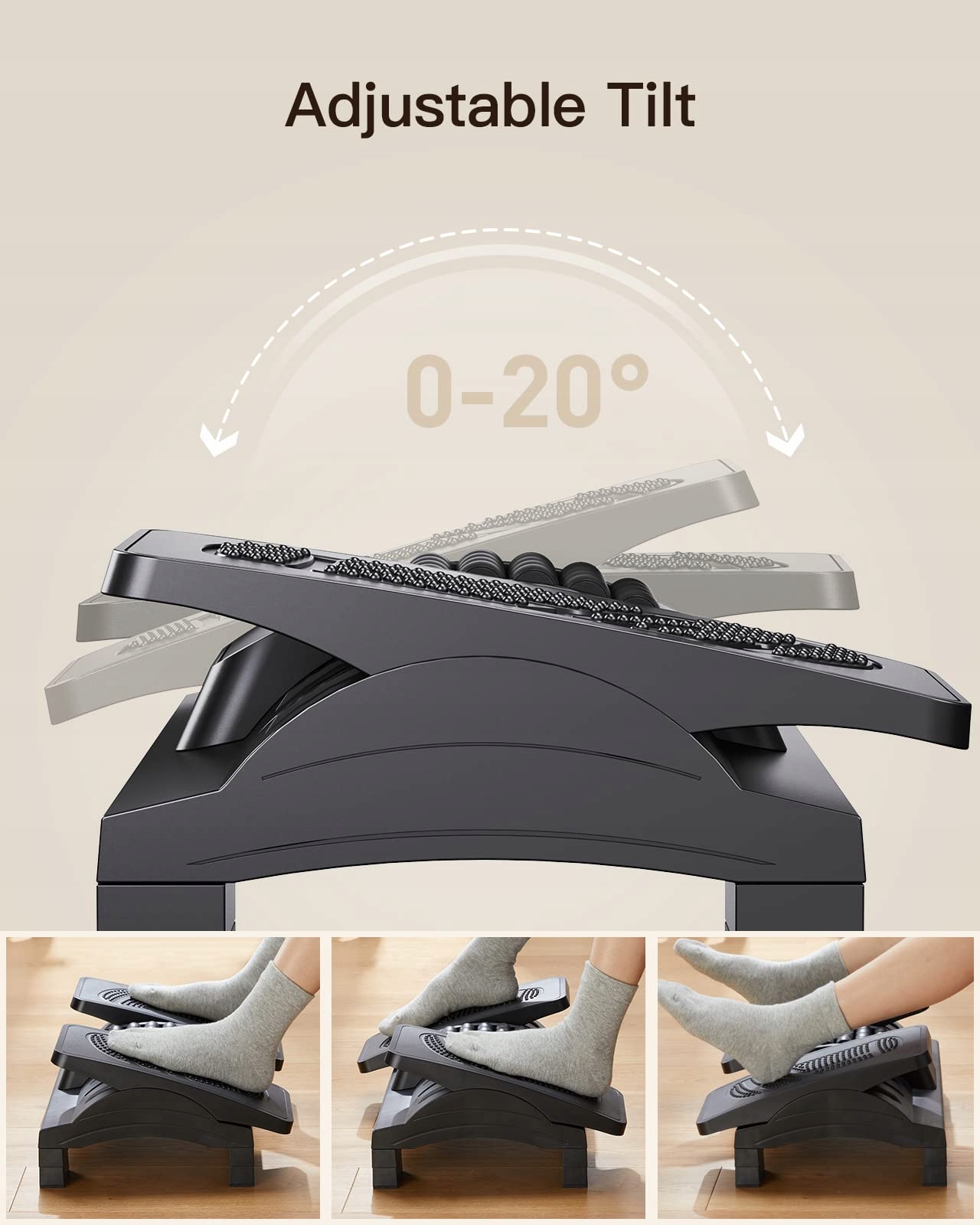 Huanuo Ergonomiczny Podnóżek Masażer Do Biura 2w1 — miniatura 6