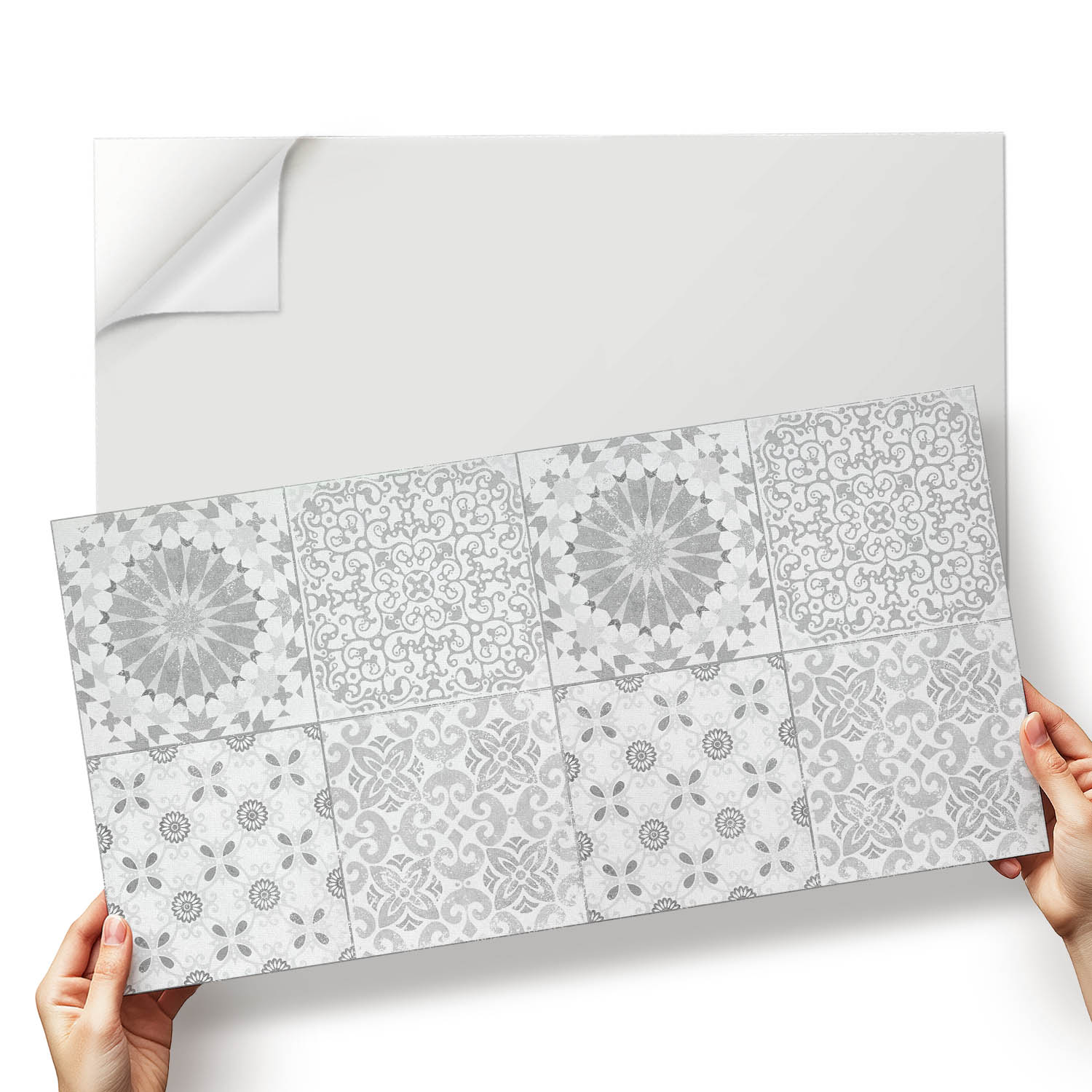 Sada dlaždic Vinyl Pvc Květinově-geometrická kompozice 6x60x30 cm