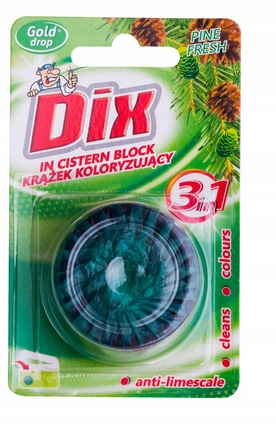 

DIX Krążek Do Wc Do Spłuczki 50G Zielony 3W1